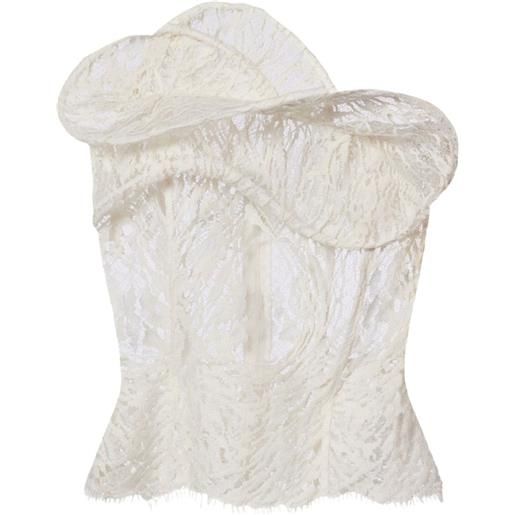 Magda Butrym corsetto con ruches - toni neutri