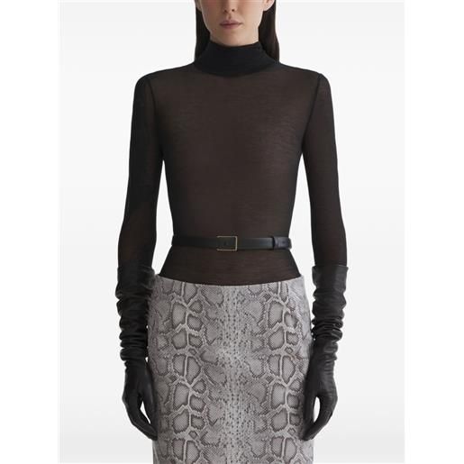 Mugler top a collo alto - grigio