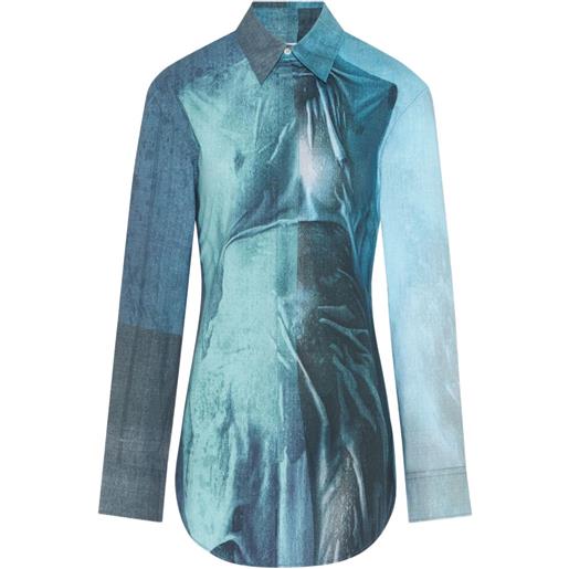 Jean Paul Gaultier camicia the water con stampa - blu