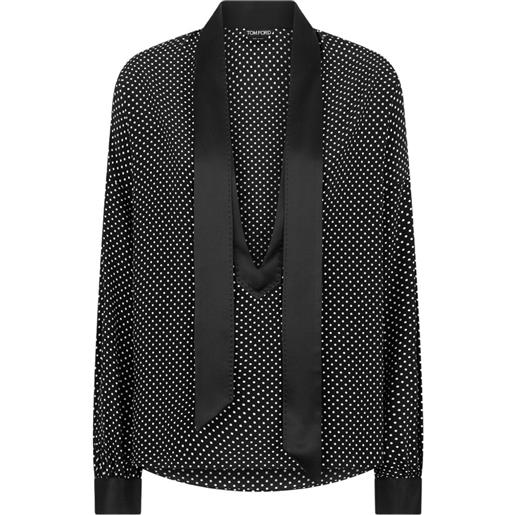 TOM FORD blusa a pois - nero