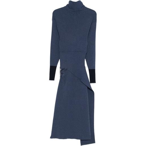 Lanvin abito a collo alto - blu