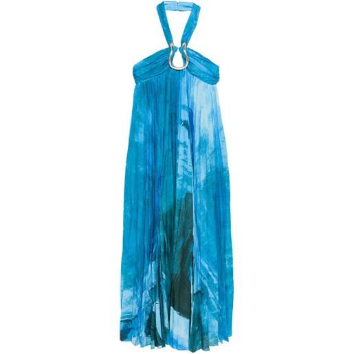 Acler abito lungo askham - blu