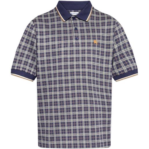 Burberry polo a quadri - blu