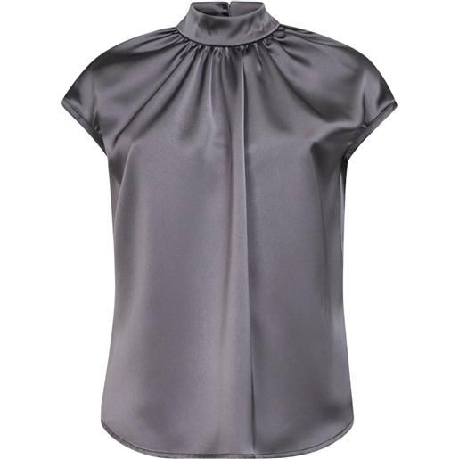 Blanca Vita top con arricciatura - grigio