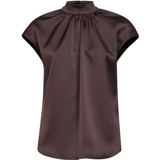 Blanca Vita top con arricciatura - marrone