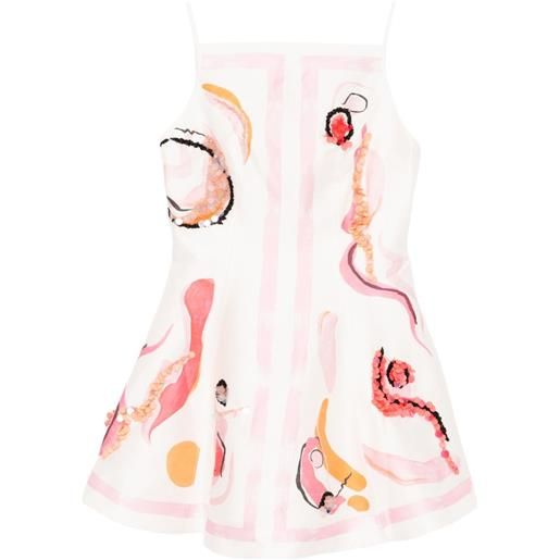 Acler abito pennick - bianco