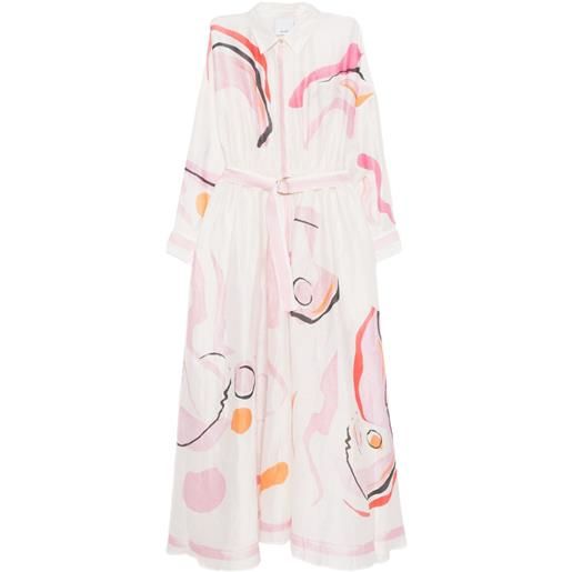 Acler abito lungo pennar - bianco