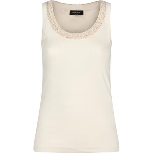 Fabiana Filippi top con paillettes - toni neutri