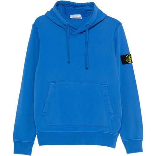 Stone Island felpa con logo e cappuccio - blu