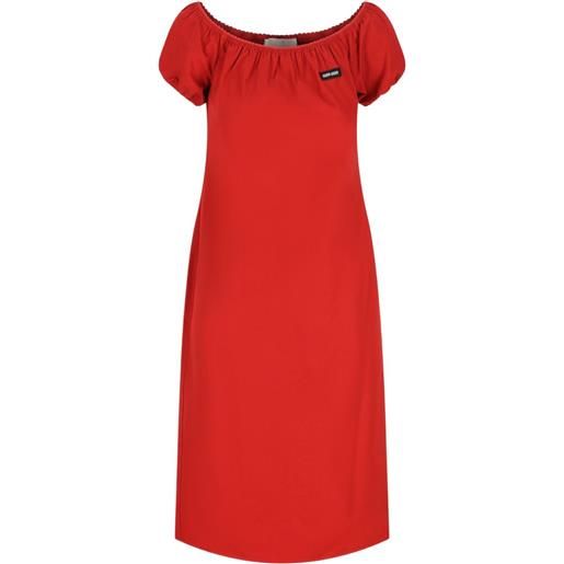 Miu Miu abito midi con spalle scoperte - rosso