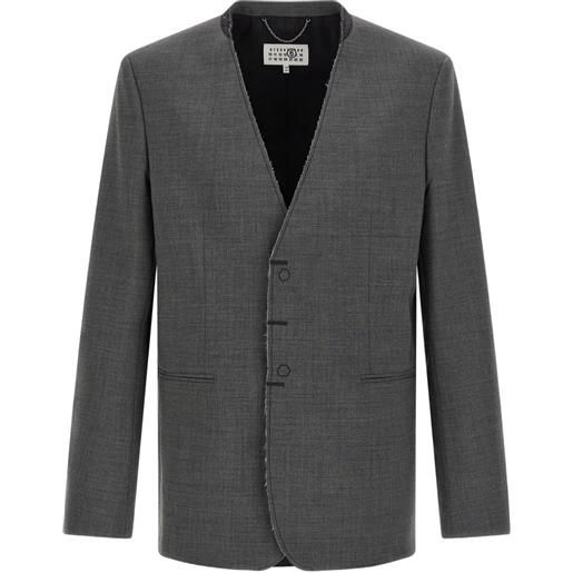 MM6 Maison Margiela blazer monopetto - grigio