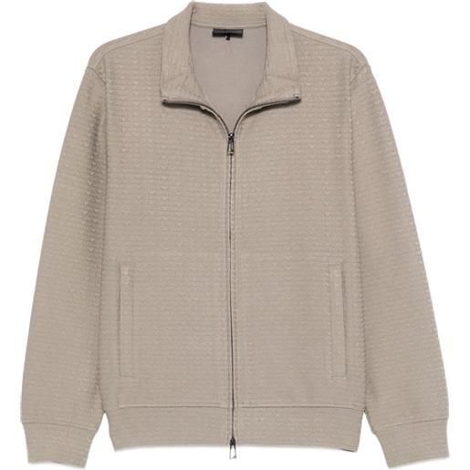 Emporio Armani felpa con zip - toni neutri