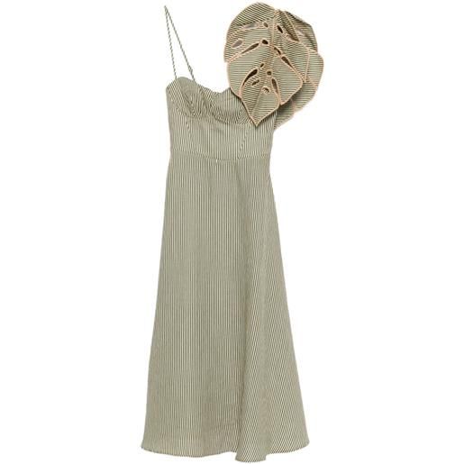 FARM Rio abito midi a righe - toni neutri