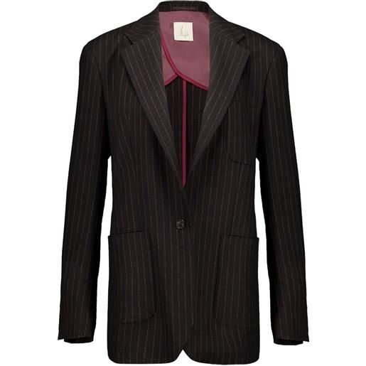 PAULA blazer sartoriale gessato - nero