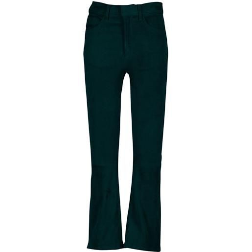 PAULA pantaloni svasati a vita alta - verde