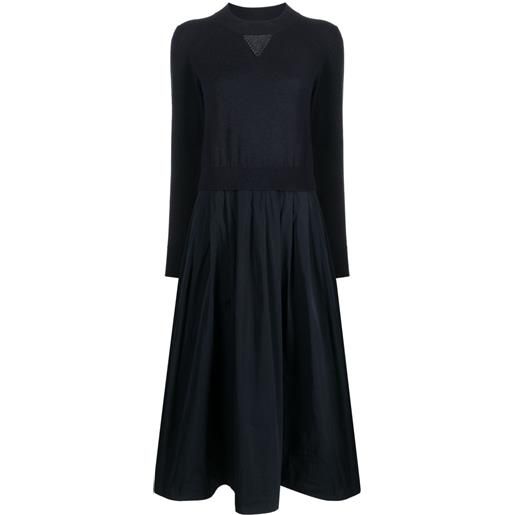 Peserico abito midi svasato - blu