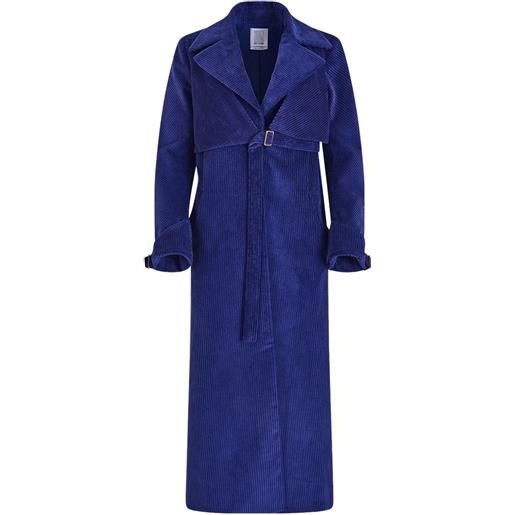 Rosie Assoulin trench a coste yipee ki-yay con cintura - blu