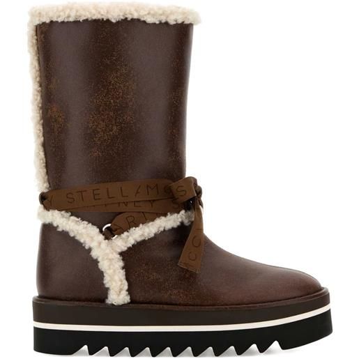 Stella McCartney stivali da neve con plateau - marrone