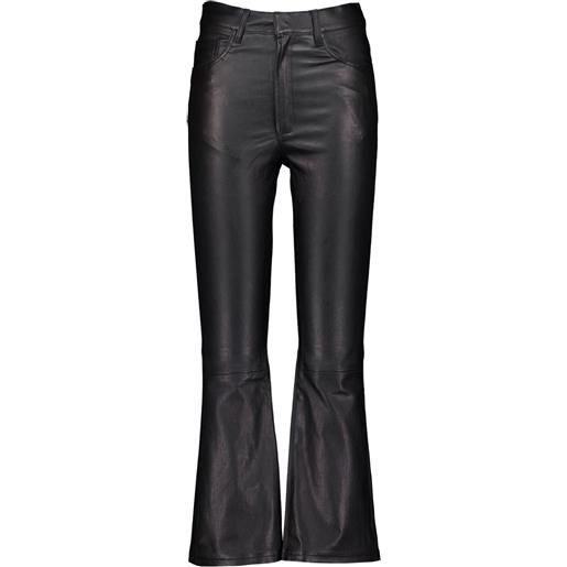 PAULA pantaloni in pelle - nero
