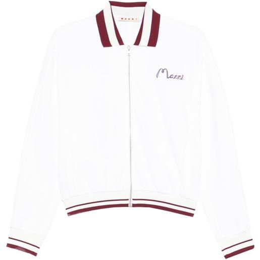 Marni maglione con ricamo - bianco