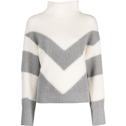 Peserico maglione bicolore - grigio