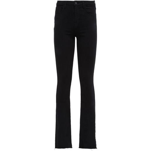 L'Agence jeans ruth con orlo sfrangiato - nero