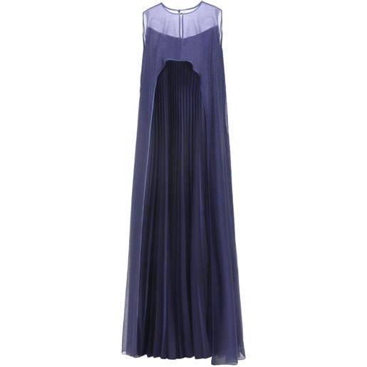 Gemy Maalouf abito da sera con mantella - blu