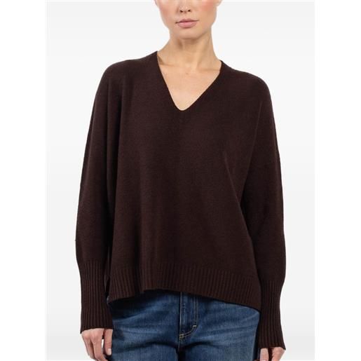 KONTATTO maglione con scollo a v - marrone
