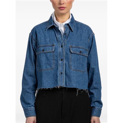 ASKK NY camicia crosby crop - blu