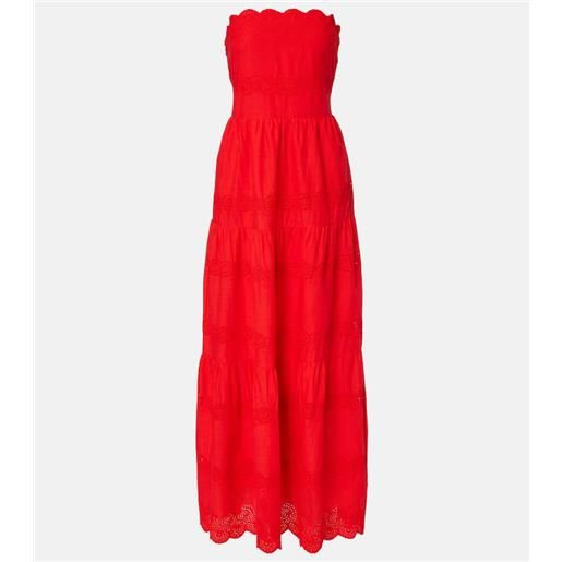 Melissa Odabash abito lungo sophie in cotone sangallo