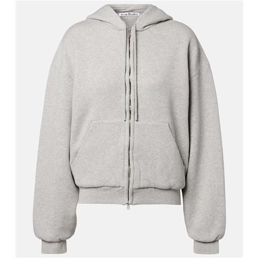 Acne Studios felpa con cappuccio faye in pile di cotone con zip