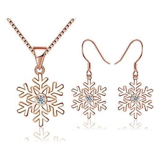 Set di gioielli da donna in argento sterling 925 con fiocco di