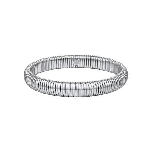 BRACCIALE DONNA RONDELLE CON CHARM CROCE IN ACCIAIO INOX | SAGA GIOIELLI