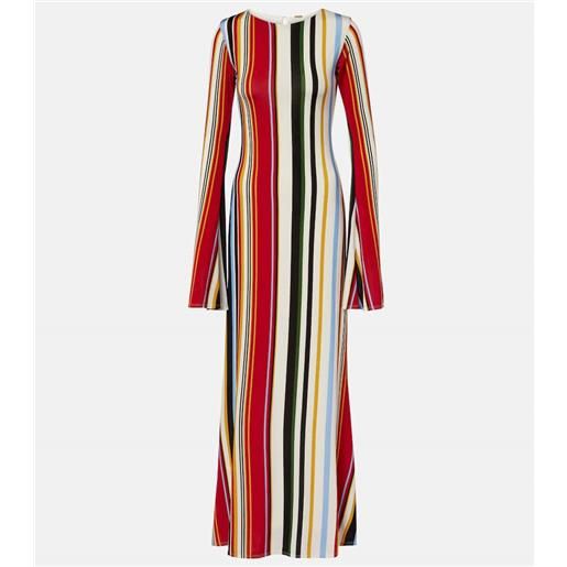 Cala de la Cruz abito lungo amay in jersey a righe