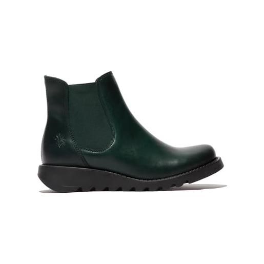 Fly London salv - stivali chelsea donna, marrone (dark brown), 35 eu