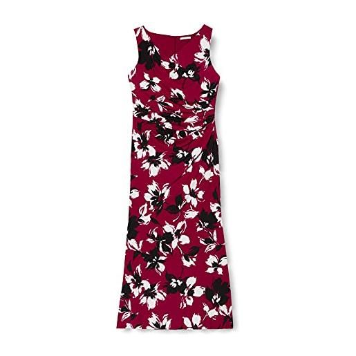 Gina Bacconi women's floral maxi dress, vestito da cocktail donna, claret, 16