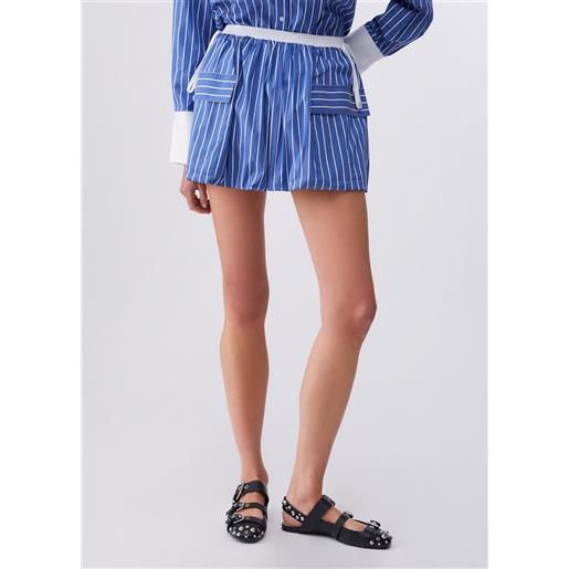 LIUJO liu jo minigonna con maxi tasche, blu a righe