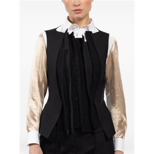 Shiro Sakai gilet asimmetrico - nero