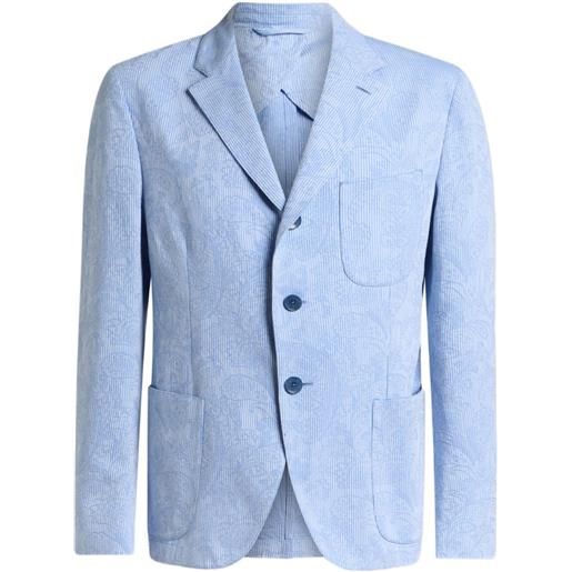 ETRO giacca monopetto a righe - blu