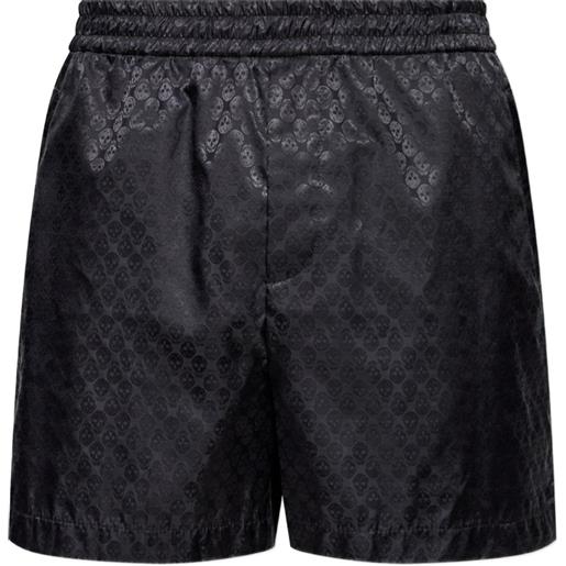 Alexander McQueen shorts con stampa - nero