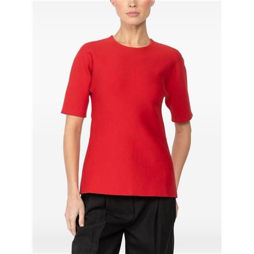 High Sport blusa bianca a maniche corte - rosso