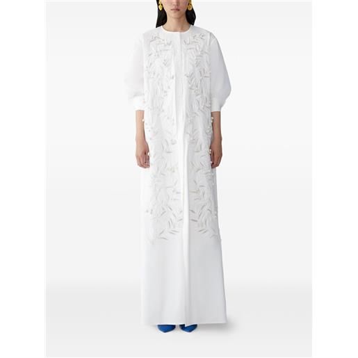 Carolina Herrera abito da sera con ricamo - bianco