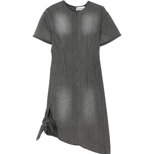 REMAIN abito denim con dettaglio a nodo - grigio