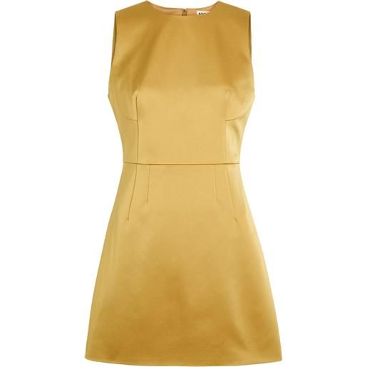 STAUD abito smanicato con inserti - giallo