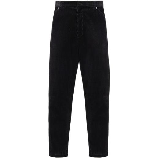 Prada pantaloni affusolati a coste - nero