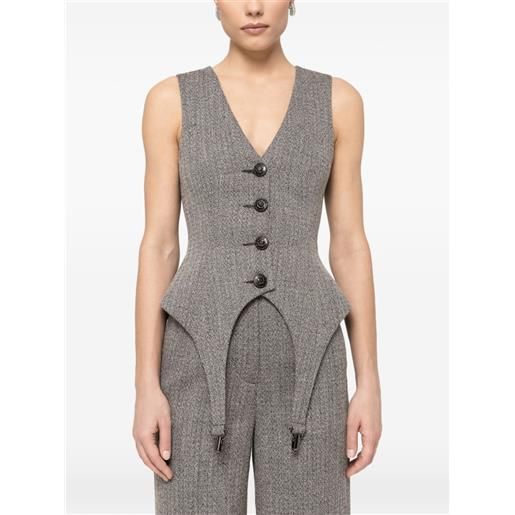 NISSA gilet monopetto - grigio