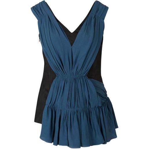 Marni blusa con scollo a v e zip