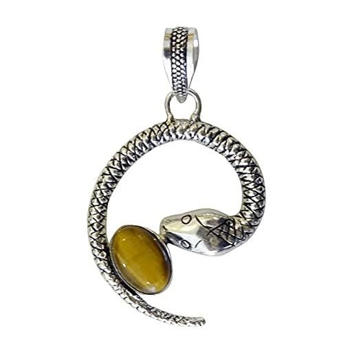 Collana Con Ciondolo Serpente In Argento 925 - Gioiello Simbolo Di Rinascita - Regalo Per Donna
