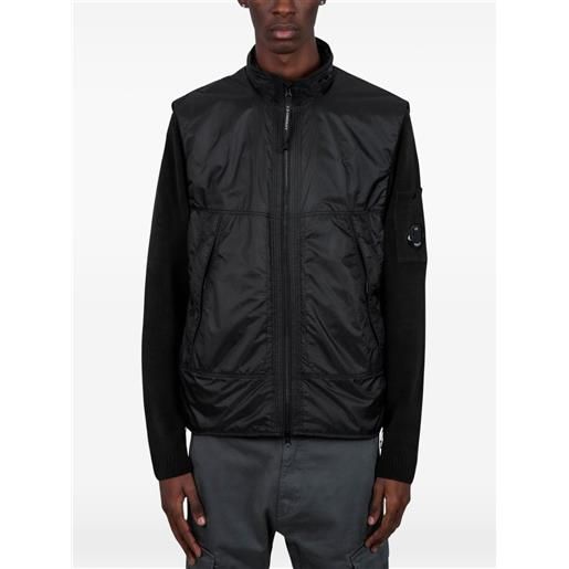C.P. Company giacca con zip e logo - nero