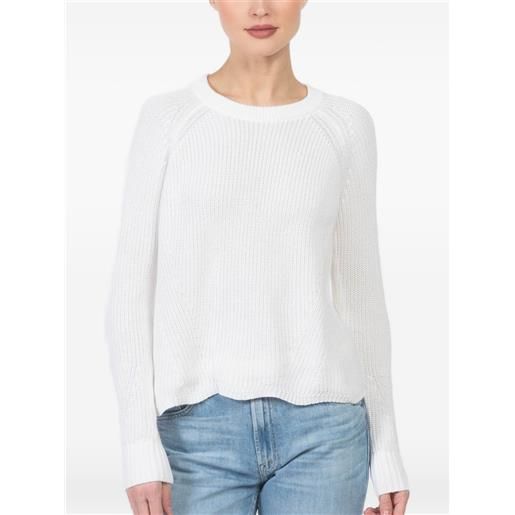 Autumn Cashmere maglione girocollo in maglia - bianco